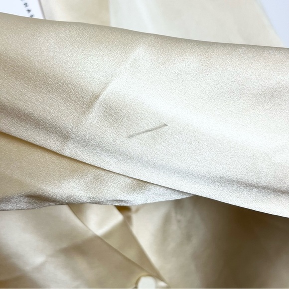 NWT MICHAEL LO SORDO Silk Satin Tux Lapel Button Front Oversized Boy Shirt 8 - Picture 9 of 9